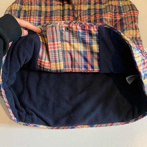 Talbots Vest Womens XS Extra Small Diamond Quilted Tomber Plaid Fleece Lined - Picture 9 of 12